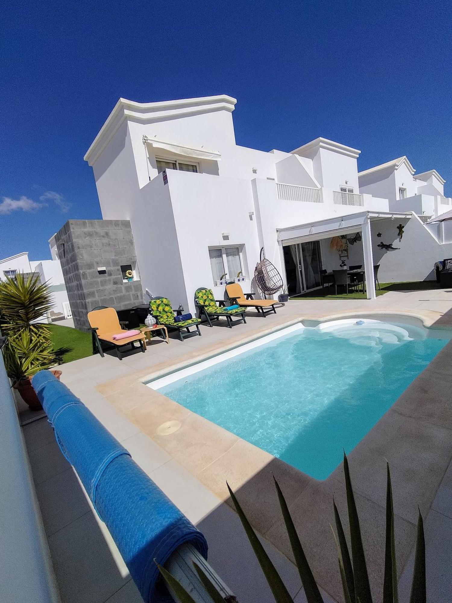 Lovely Villa Agua & Fuego,Heated Pool Playa Blanca  Ngoại thất bức ảnh